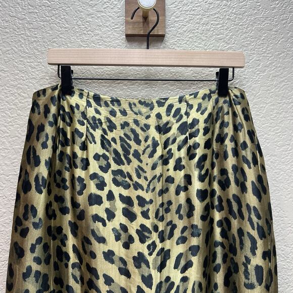 Russell Scott Women’s Sz 12 Animal Print Stretch Knee Length Leopard Skirt - Picture 2 of 10
